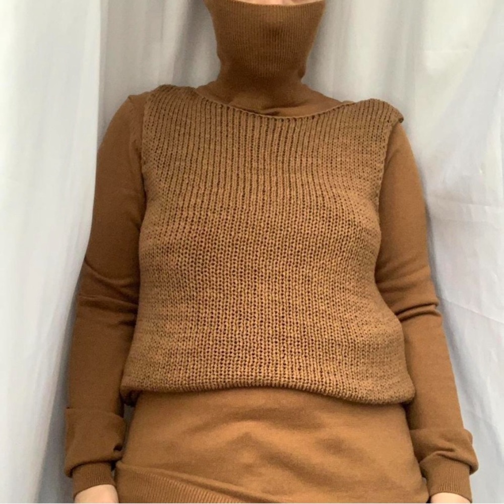 Crochet Sleeveless Brown Top